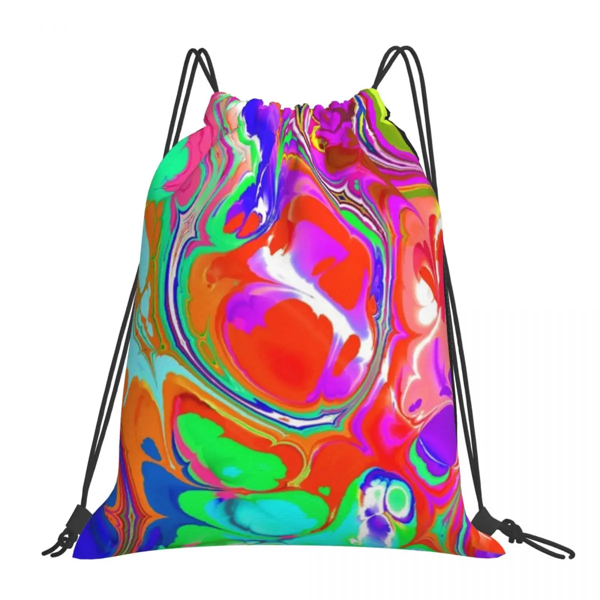 

Рюкзаки на шнурке для мужчин и женщин, повседневные портативные акварельные сумки с абстрактным рисунком, с карманами для обуви