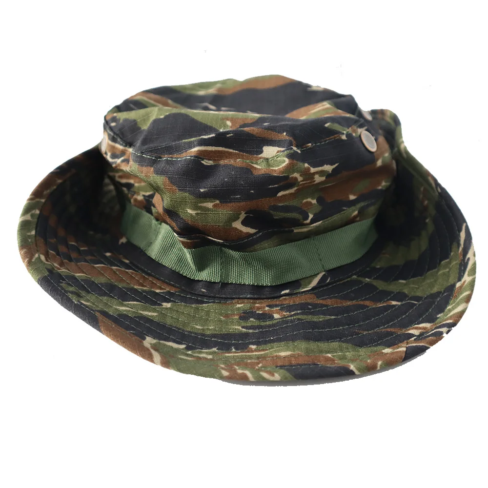 

Tactical Tiger Pattern Bonnie Hat Outdoor Vietnam War Sweat Absorption Cap Round Headgear Military Distressed