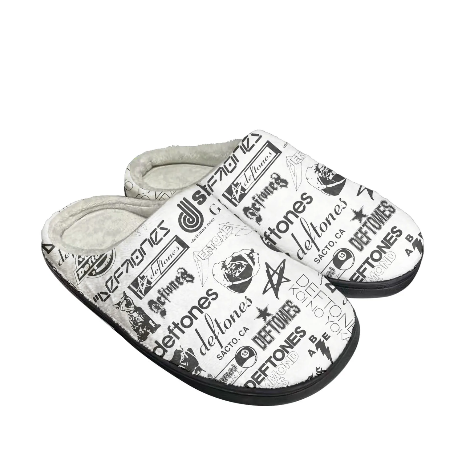 Deftones Metal Art Rock Band Home Cotton Custom Slippers Mens Womens Sandals Plush Bedroom Casual Keep Warm Shoe Thermal Slipper