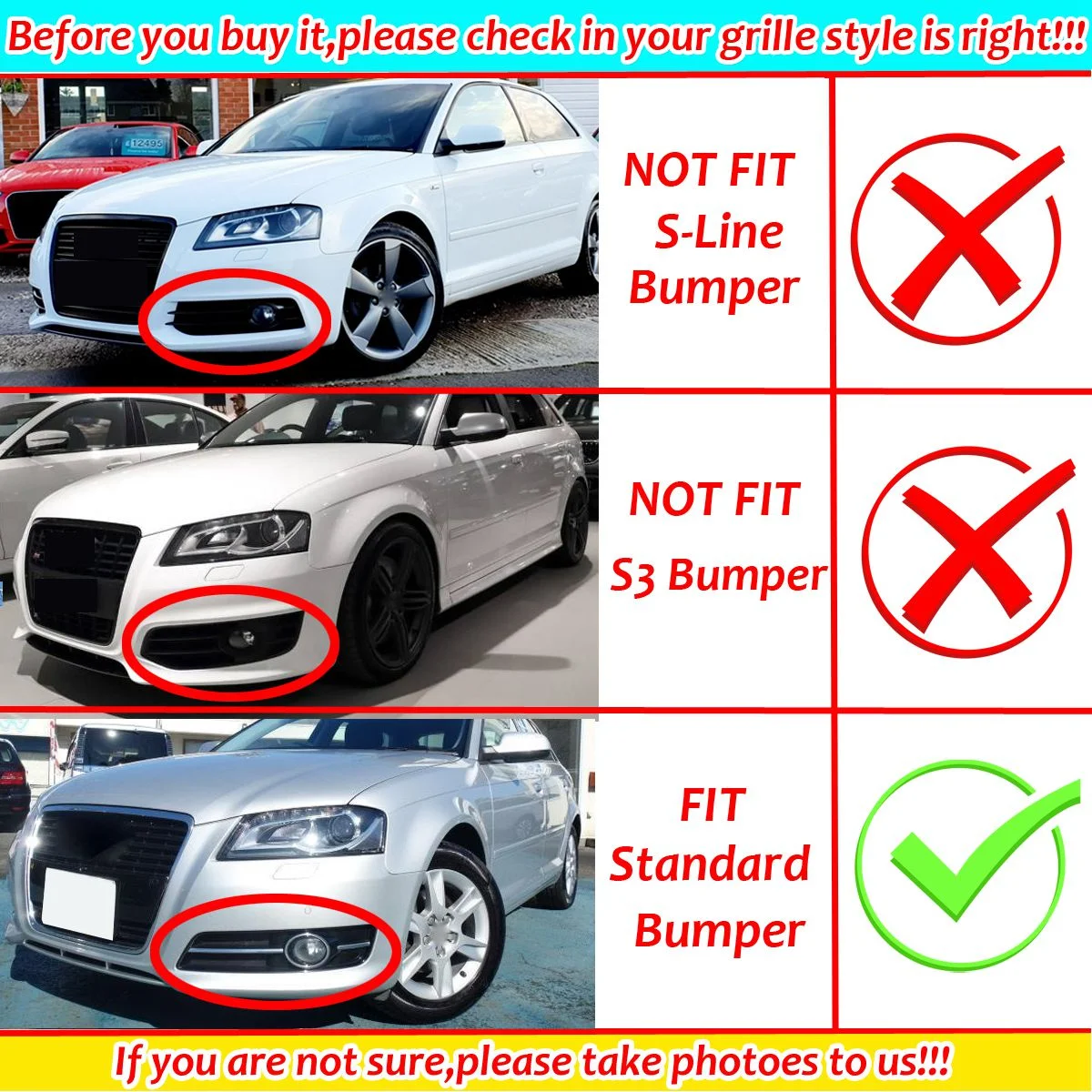 1 пара противотуманная решетка для переднего бампера Audi A3 8P 2009-2013 8P0807682D