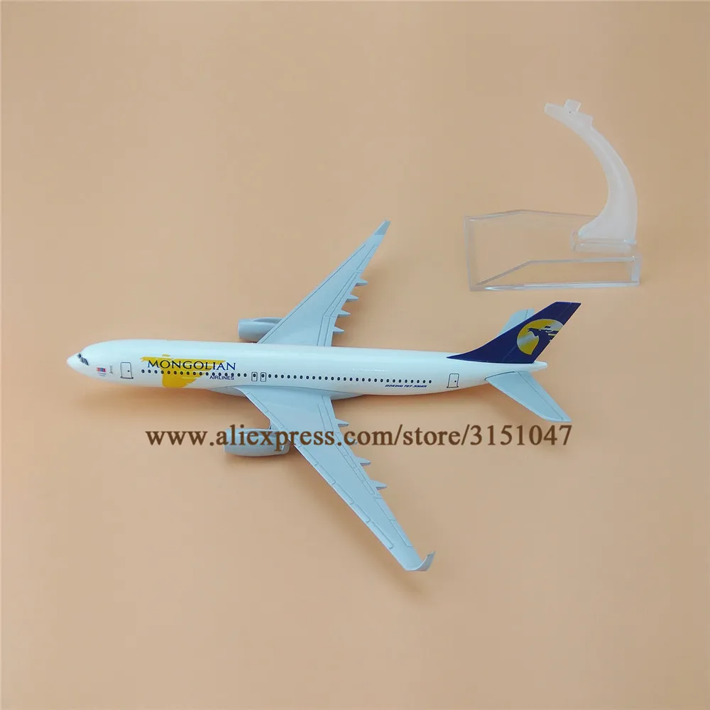 Модель металлического самолета 16 см авиакомпании монгольские авиалинии модель