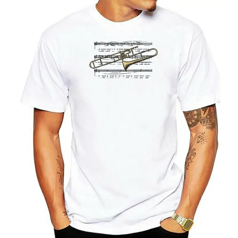 

2022 Printed Men T Shirt Cotton Short Sleeve BAND GEEK-TROMBONE T-Shirt Women tshirt