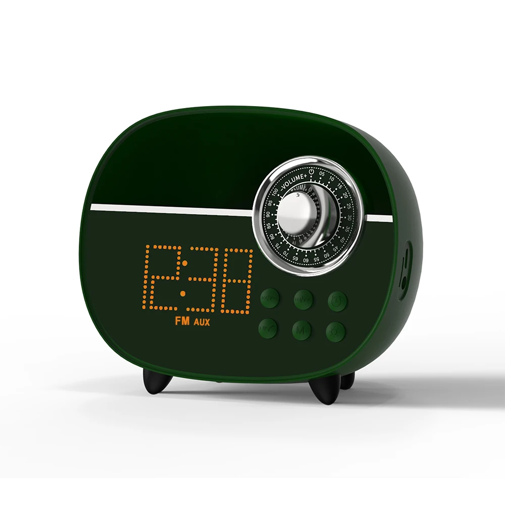Ретро-будильник с Bluetooth, винтажное FM-радио, громкой связи, ночник ...