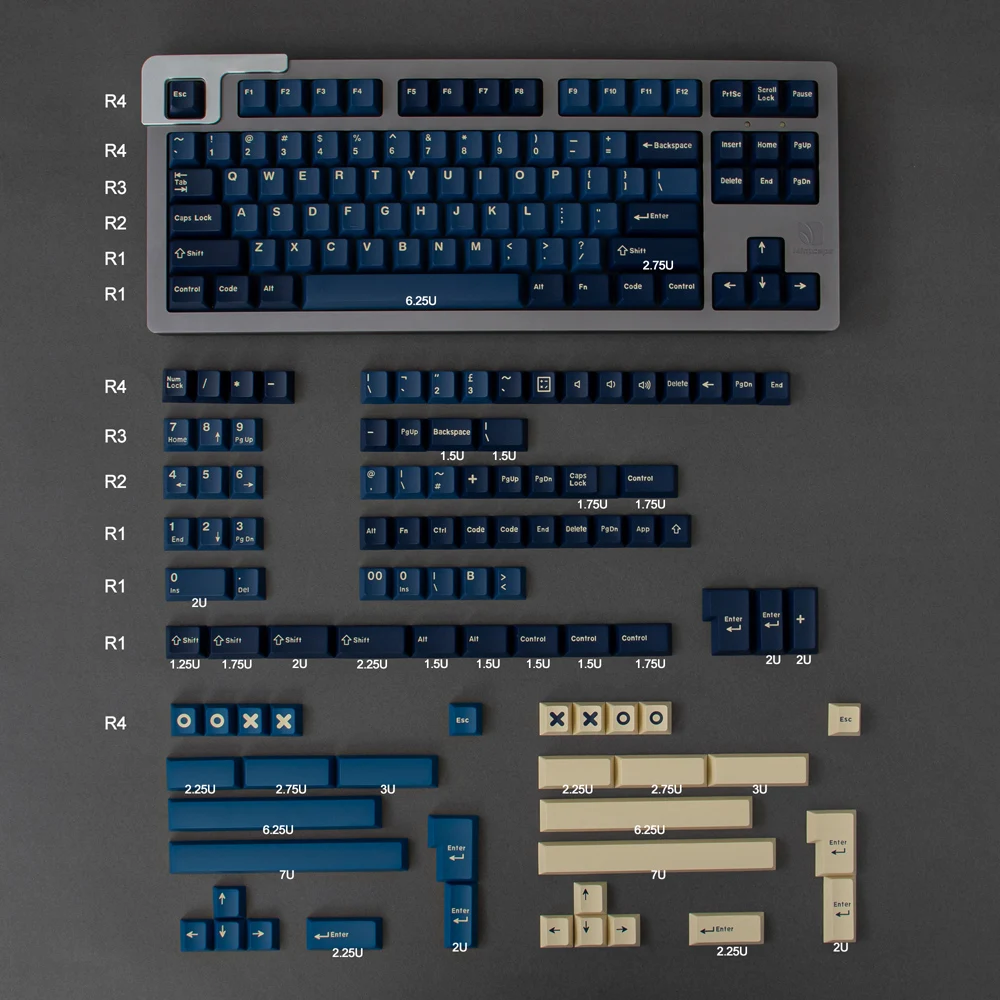 

Matrix01 192 Keys PBT Keycaps Key Cap Cherry Profile DYE Sublimation MX Cross Axis Switch for Mechanical Keyboard 61 68 87 108