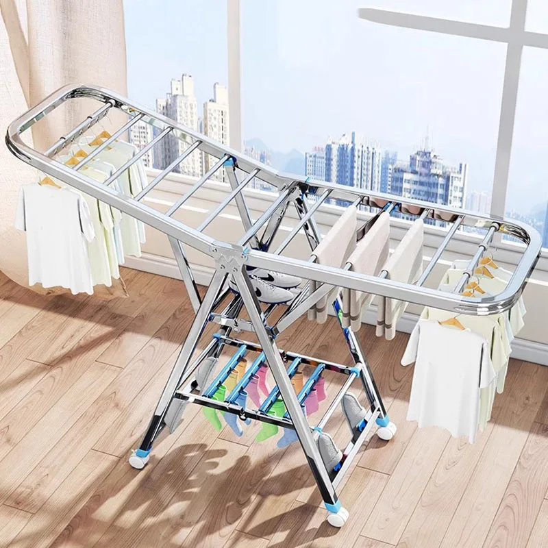 

Designer Extendable Cloth Hanger Movable Foldingindoor Adjustable Cloth Hanger Balcony Organizerappendiabitihome Accessories