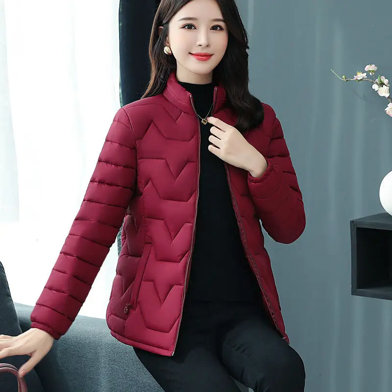 Winter Jacket Women's Warmth and Thick Cotton Outer Korean Version of Stand-up Collar Thick Winter Jacket Parker Women' Clothing
