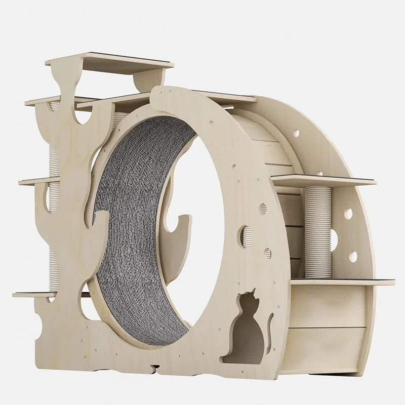 

Big Wheel for Cats Pet Treadmill Gym Cat Climbing Tree House Tunnel Claw Sharpener Interactive Cats Toys Games Park Pet Items