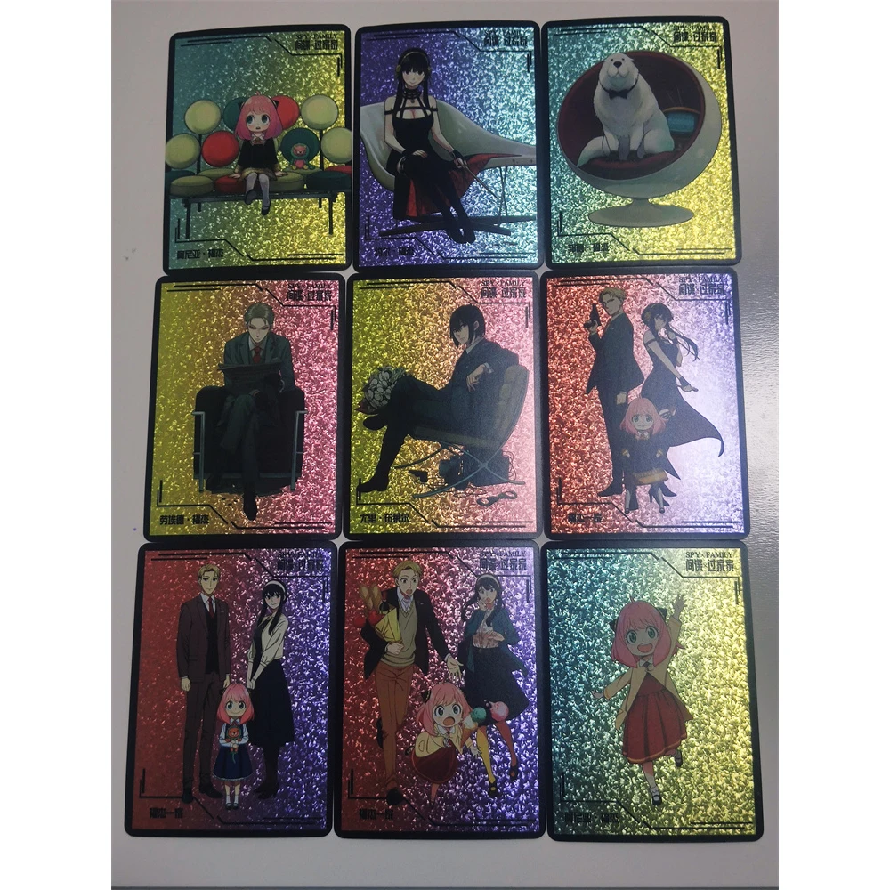 9 шт./компл. флэш-карта SPYFAMILY ACG кавайная сумерка Аня подделка изысканный бутик