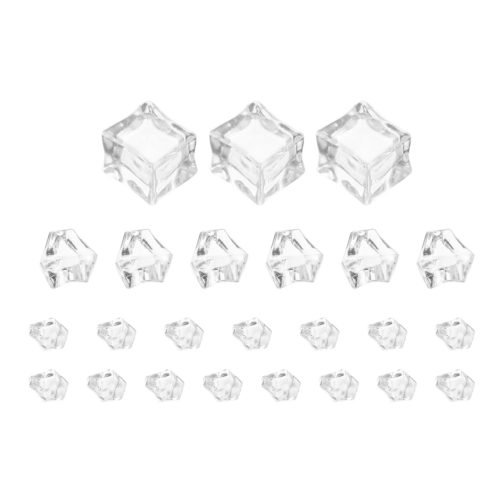 

48pcs Fake Ice Cubes Acrylic Ice Crushed Rocks Fake Ice Cube Photo Props