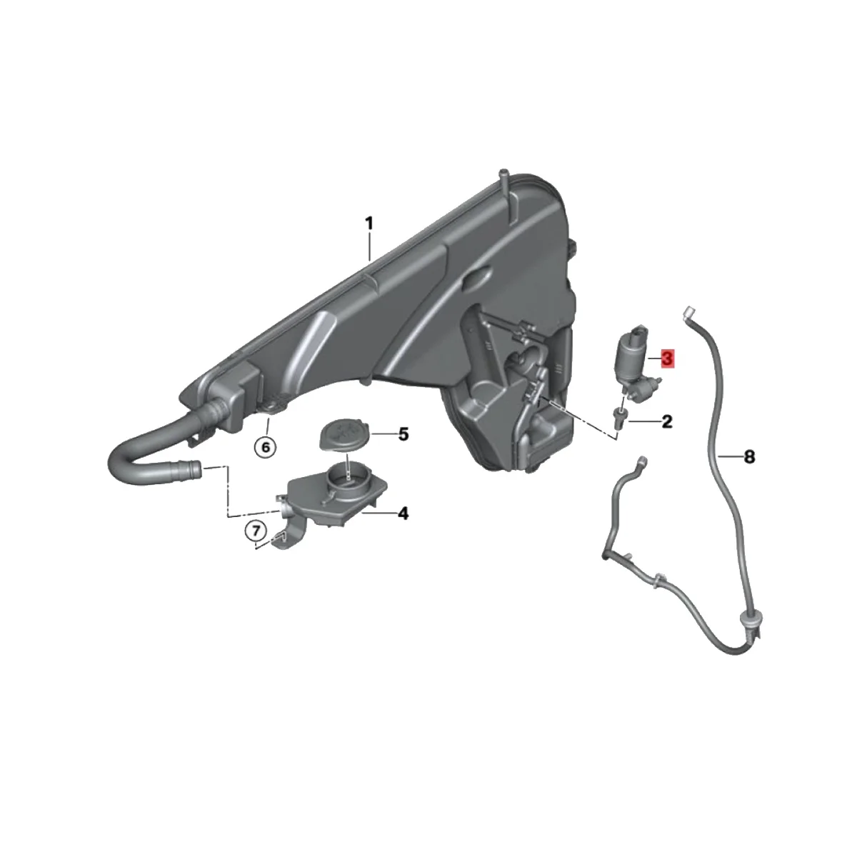Двигатель насоса для BMW X1 X2 X3 X4 X5 F15 F39 F45 F46 F49 F85 67127388349-2014