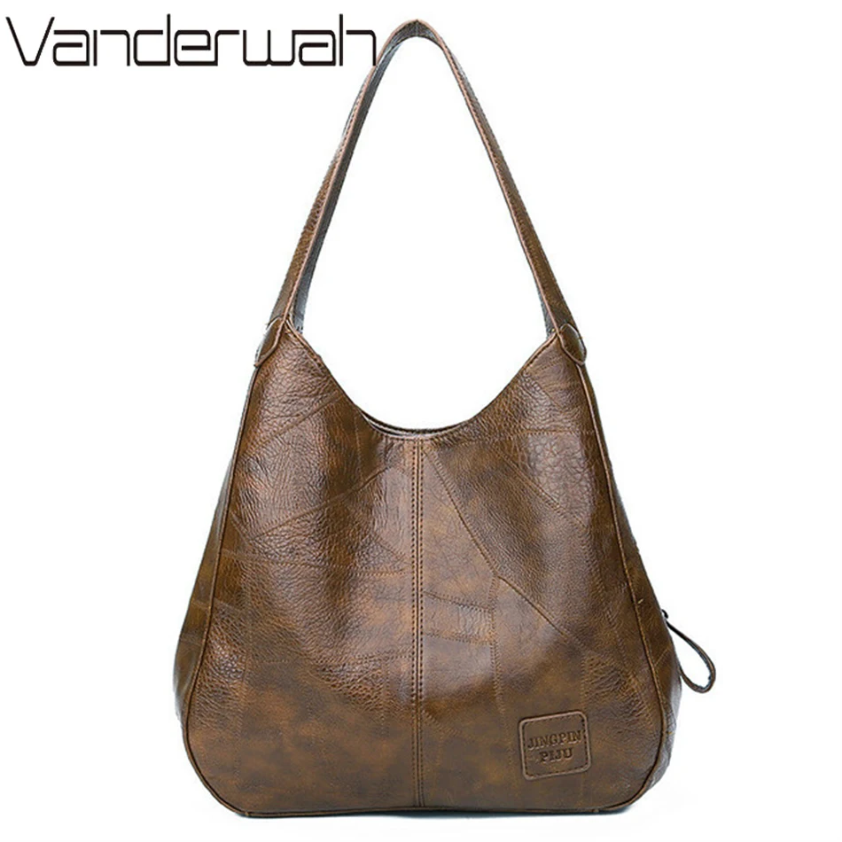 

Retro Soft Pu Leather Handbags Women Bags Designer Famous Brand Large Capacity Tote Bags for Women Shoulder Shopper Sac A Main