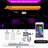 for car porsche cayenne 958 987 macan 911 981 panamera taycan control app led decorative lamp acrylic ambient atmosphere light