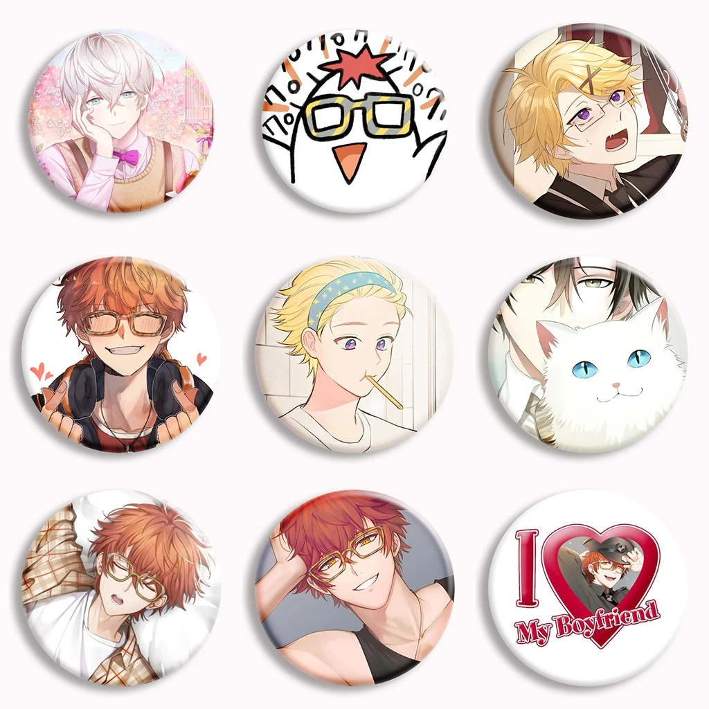 Фото Аниме игра Mystic Messenger кнопка булавка Yoosung Zenny 707 Jumin Saeran брошь значок сумка Декор аксессуары для фанатов коллекционные подарки №1