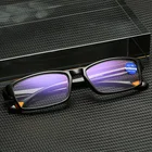 Ульсветильник очки для чтения с защитой от сисветильник для мужчин винтажные черные Нескользящие пресбиопические очки пластиковые полная оправа квадратные женские TR90