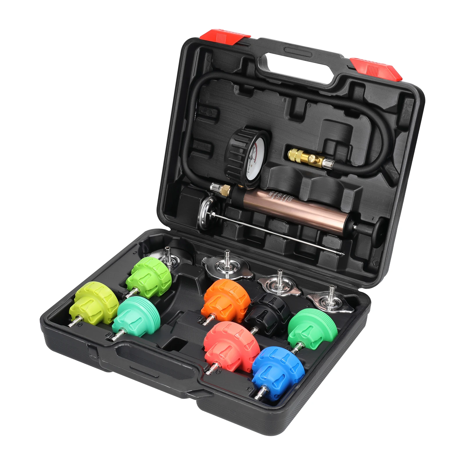

Car Tanks Leak Detection Automotive Leakage Detector Radiator Water Pressure Tester Auto Air Condition Cool Coolant Tool Kit