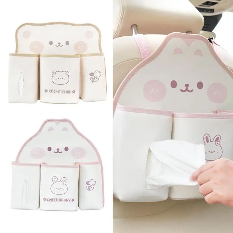 

Car Back Seat Organizer Leather High Quality Auto Storage Solution Sturdy & Versatile Rear Seat Organizer Car Accessories