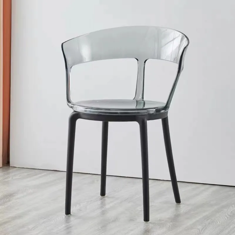 

Пластиковый обеденный стул в скандинавском стиле, прозрачный, домашний, современный, простой, утолщенный, для кафе, для отдыха, креативные с...