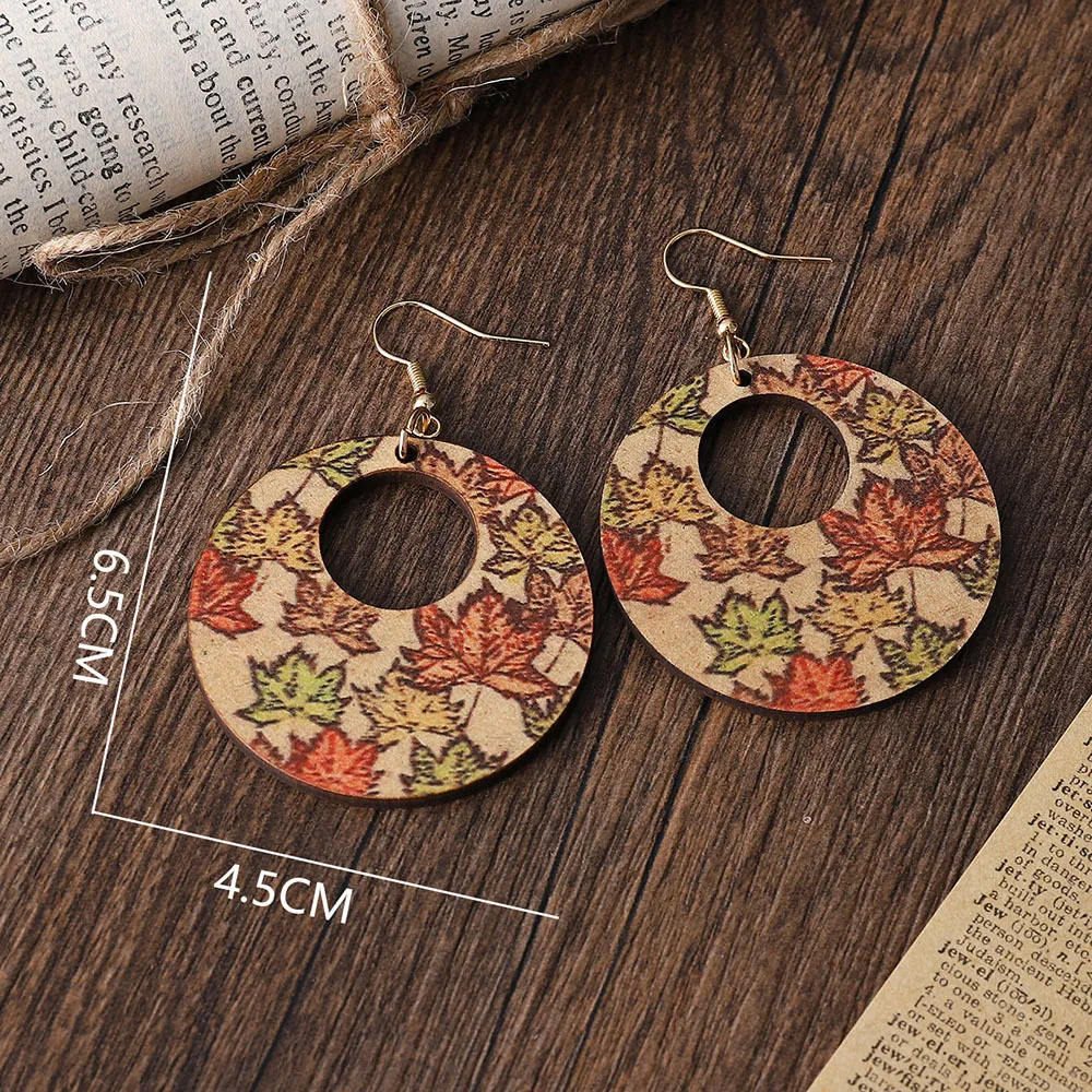 Новые осенние серьги на День Благодарения в виде тыквы кленового листа кофейной