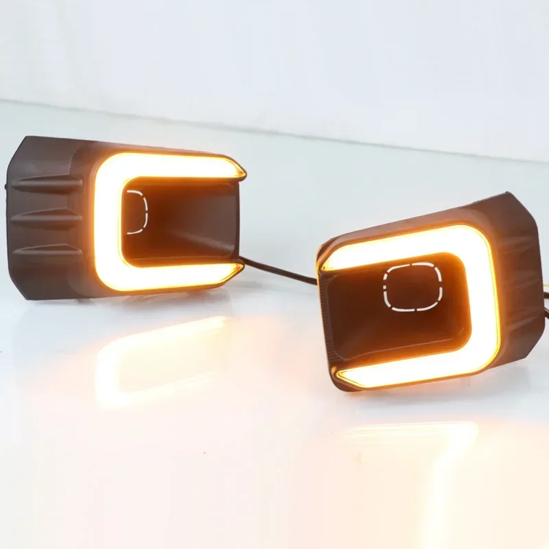 Дневные ходовые огни для Toyota Hilux Revo Recco 2020 2021 желтые Автомобильные дневные