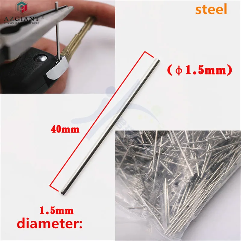 

10 шт./Лот, длина 40 мм, твердые наперсток для захвата, разборные штифты для автомобильного складного ключа, инструмент для слесаря с дистанцио...