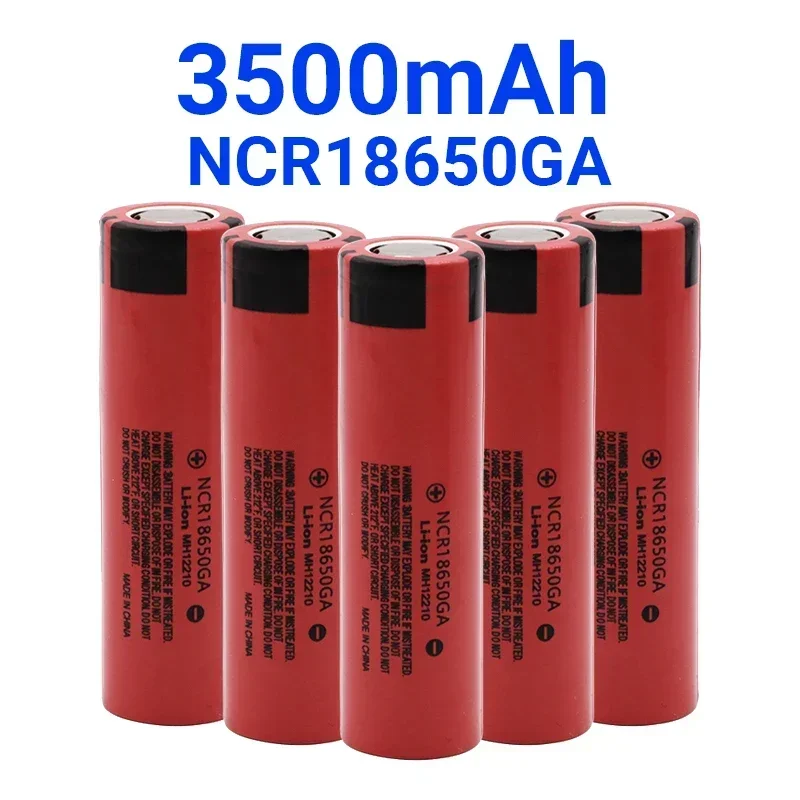 

Brand New Original NCR 18650GA High Discharge 3.7V 3500mAh 18650 Rechargeable Battery Flashlight Flat Top Lithium Battery