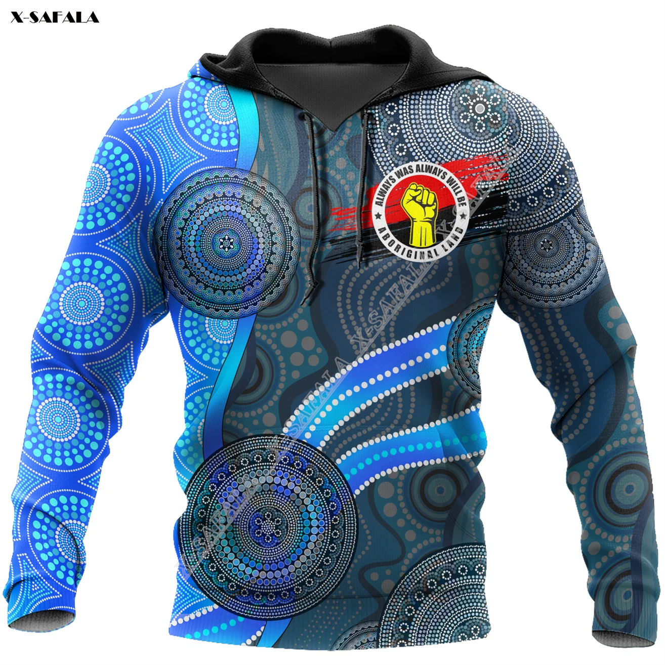 

Мужская толстовка с капюшоном и 3D-принтом флага аборигена