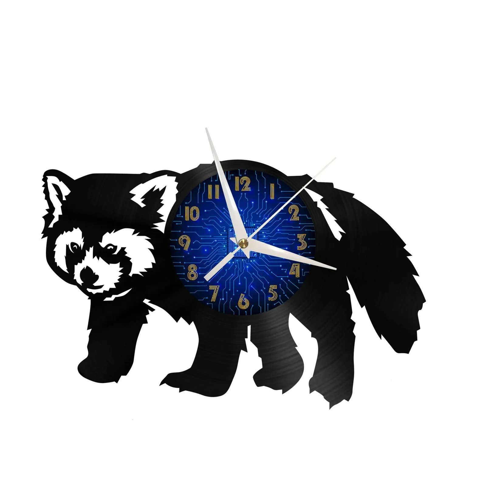 

Raccoon 2 Vinyl Record Wall Clock for Kitchen Wall Decor Wall Art