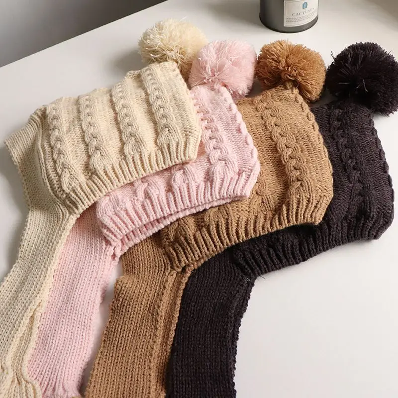 

Детская шапка осень-зима детская шапка шарф для одного мальчика и девочки двойная плотная теплая шерстяная шапка с защитой от ветра