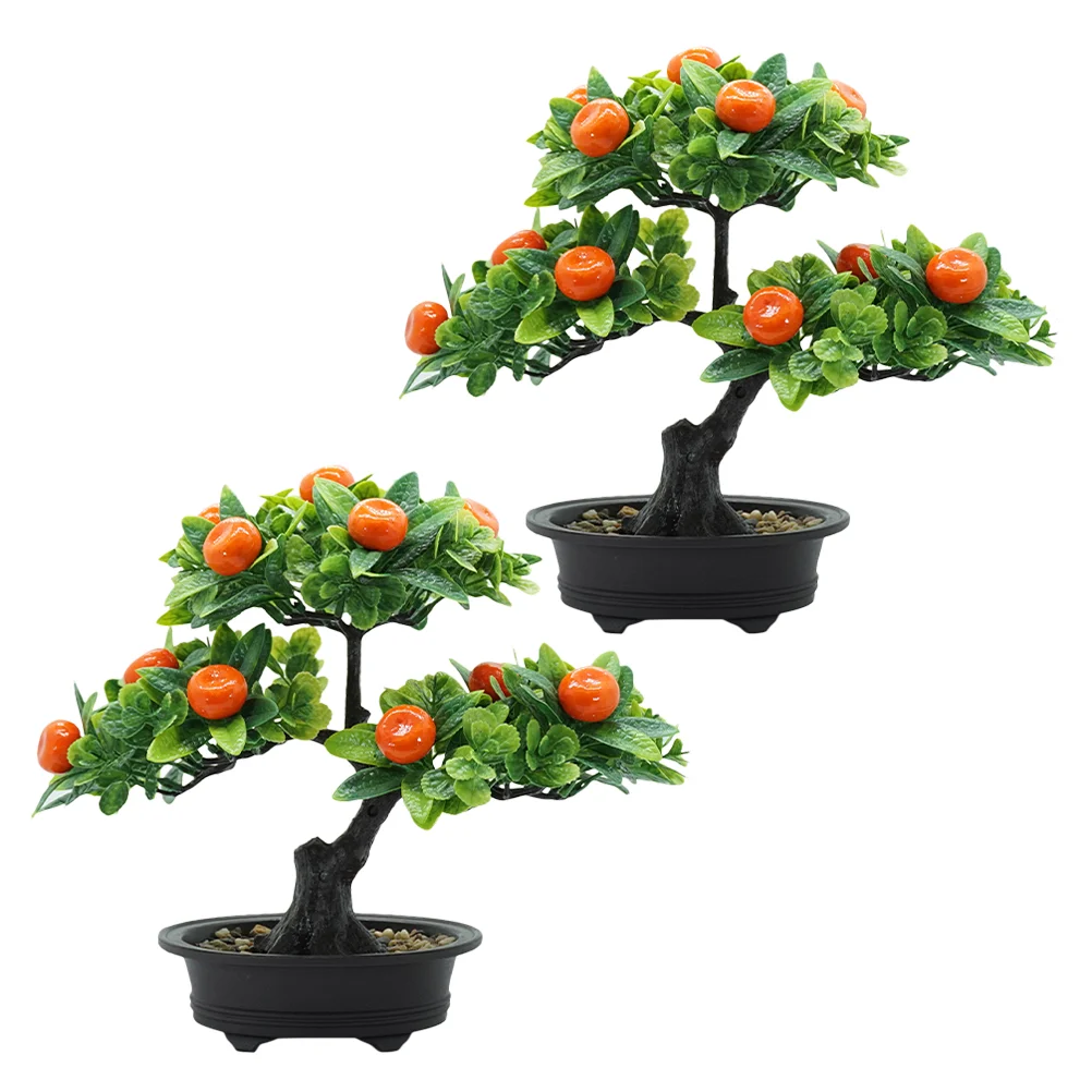 2 шт. искусственное фруктовое дерево домашний декор бонсай поддельные украшения
