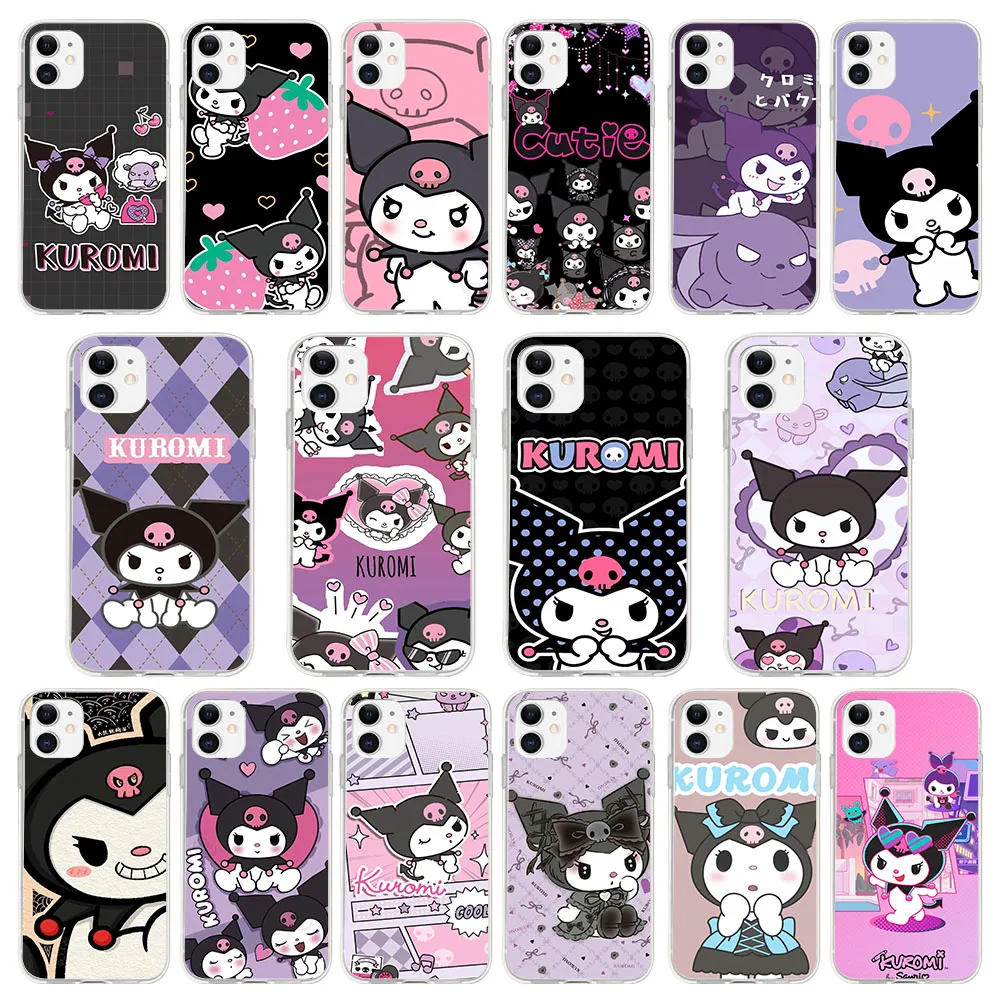 HM-30 Kuromi Silicone чехол для Moto G5 G5S E6 E6S E6i E7 E7i E20 E30 E40 G24 G10 Play GO Plus Power