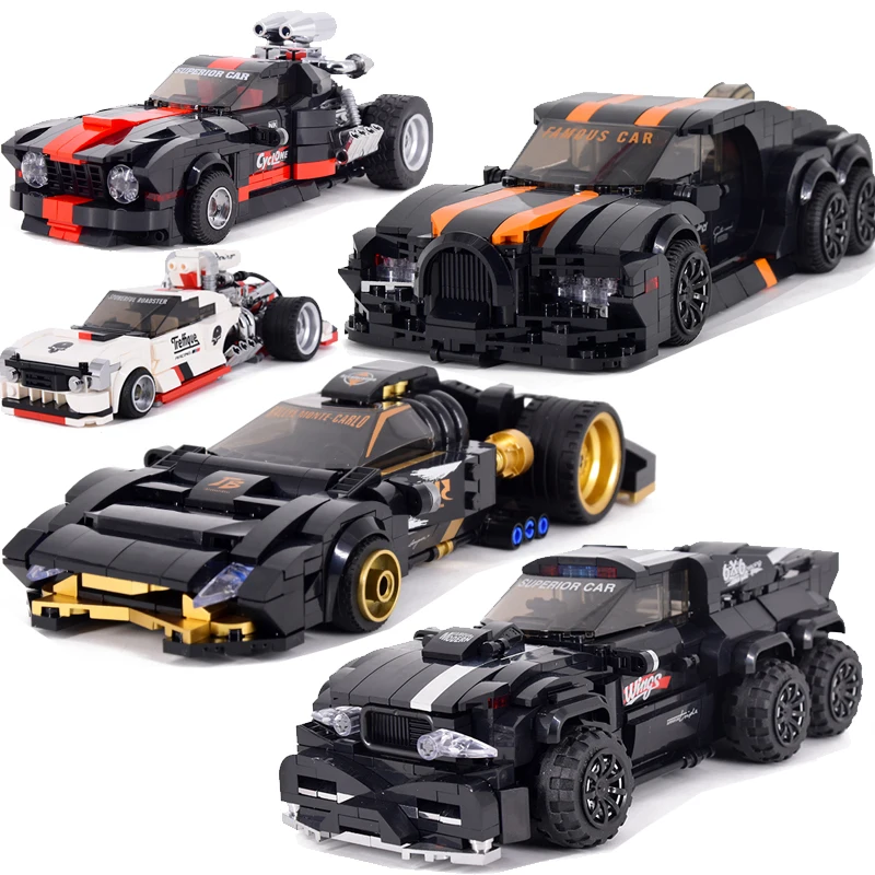 

MOC Racer Тяговый автомобиль высокотехнологичный трактор креативная городская технология модель автомобиля строительные блоки кирпичи DIY игрушки для детей подарок