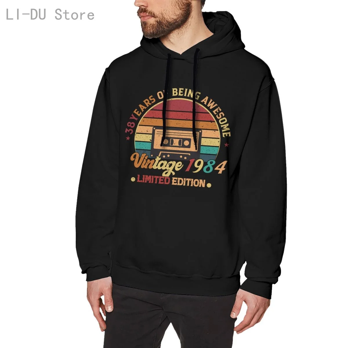

38 Years Of Being Awesome Vintage 1984 Limited Edition 38th Birthday Gift Hoodie Sweatshirts Harajuku 100% Cotton Streetwear