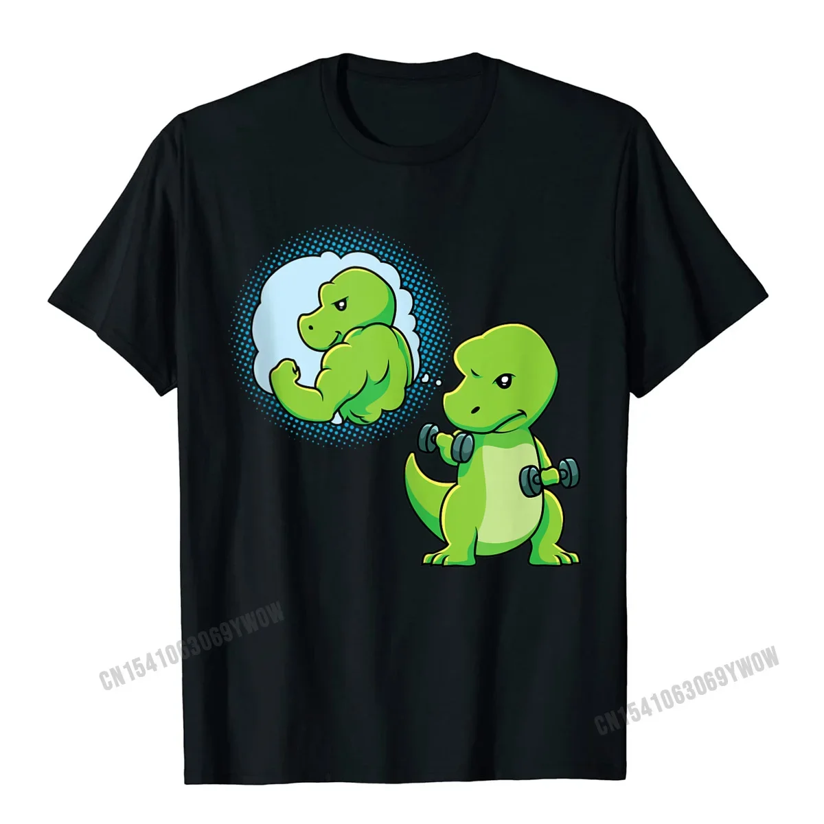 Футболка с рисунком динозавра и тяжелой атлетики