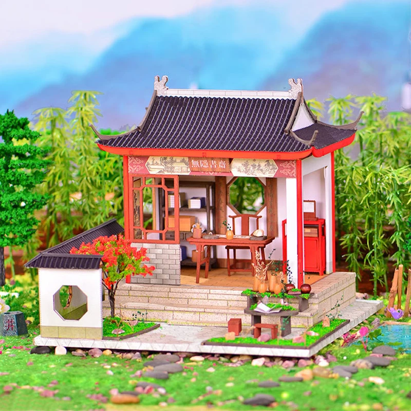 

New Diy Wooden Doll House Kit Miniature With Furniture Chinese Country Casa Mini Villa Dollhouse Toys For Adults Christmas Gifts