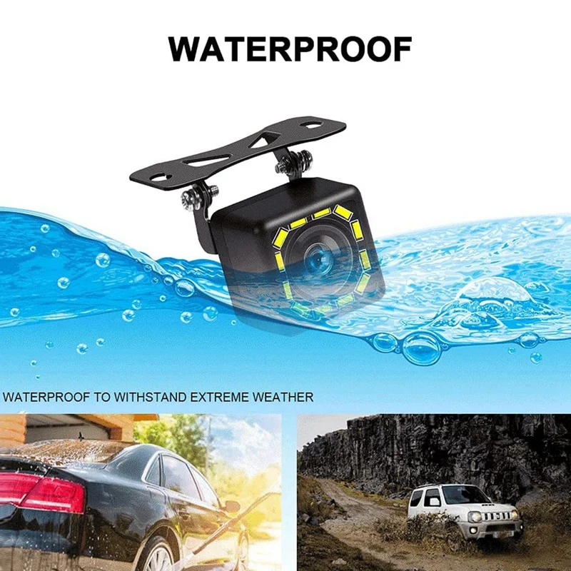 

Universal Car 170°Reversing Camera 12 LED High-Definition Waterproof Night Vision Parking Camera