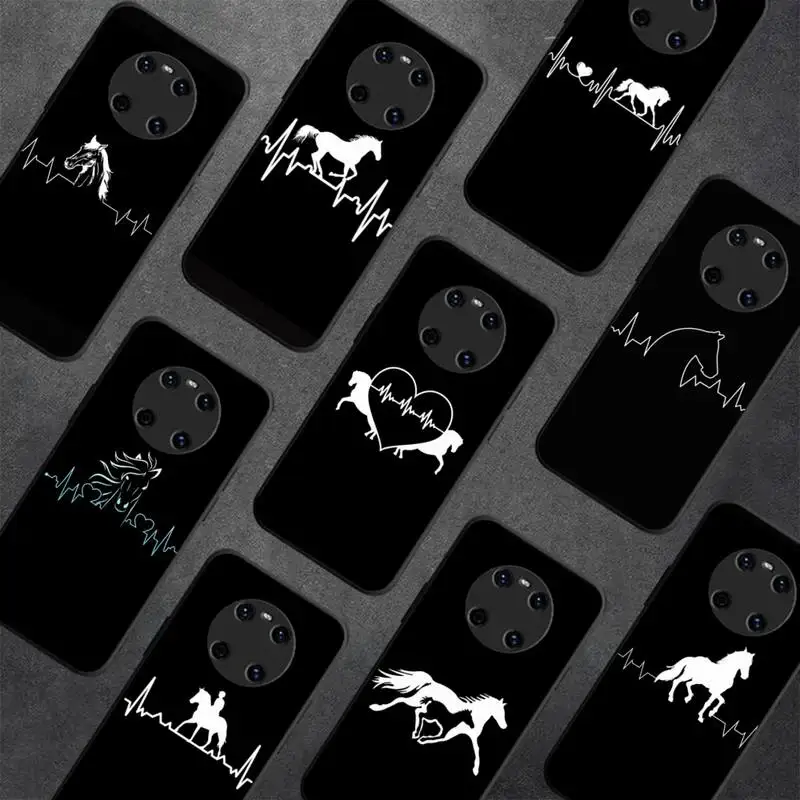 

Horse Heartbeat Phone Case for Huawei Y 6 9 7 5 8s prime 2019 2018 enjoy 7 plus
