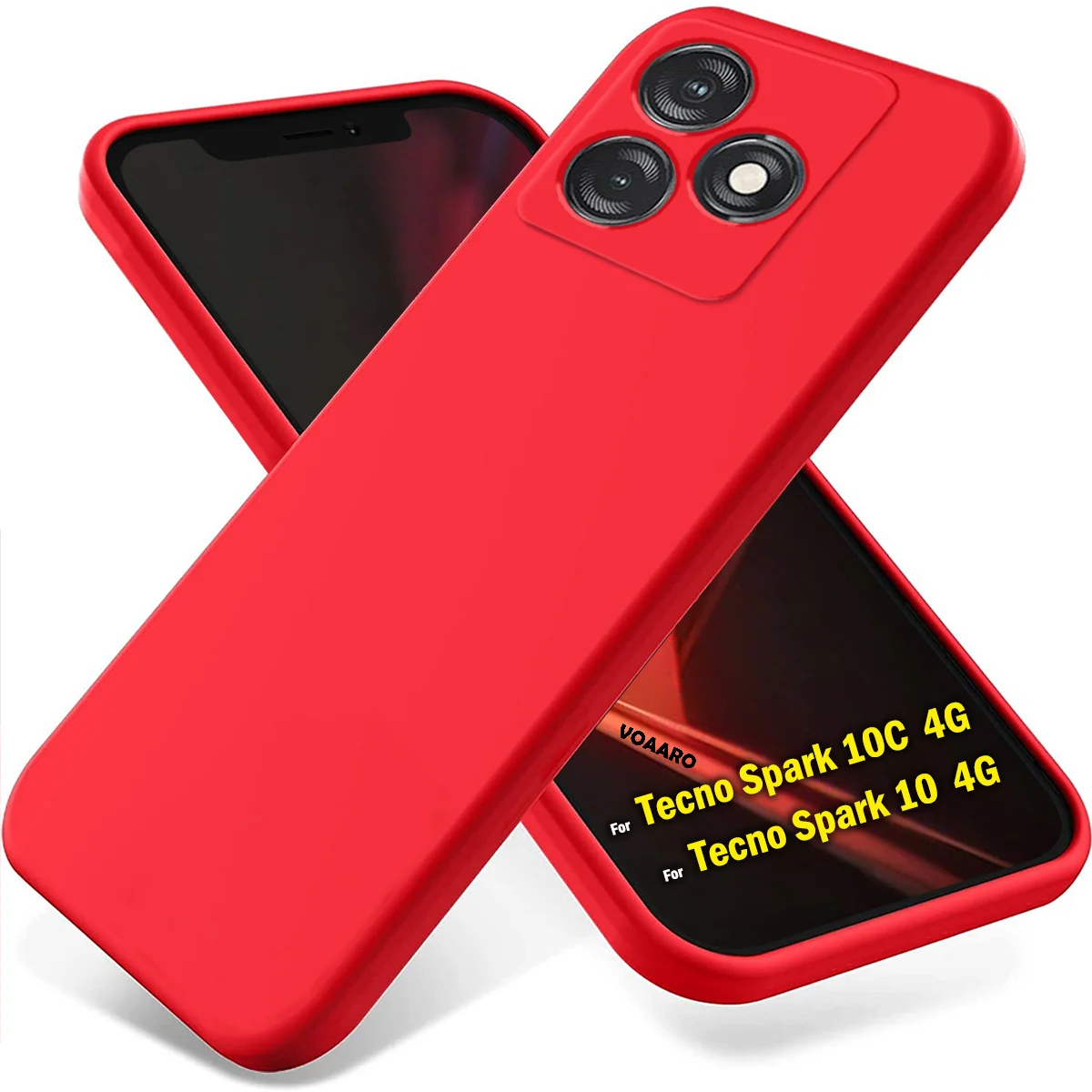 

Funda for Tecno Spark 10 4G Soft Liquid Silicone Case for Tecno Spark 10C 10 4G Case Shockproof Full Cover with Silicone Strap