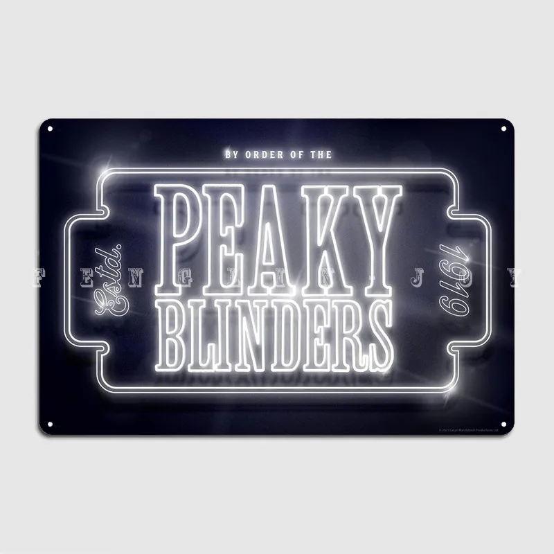 

Peaky Blinders Razor Neon Metal Plaque Poster Cinema Kitchen Bar Cave Design Plaques Tin Sign Poster