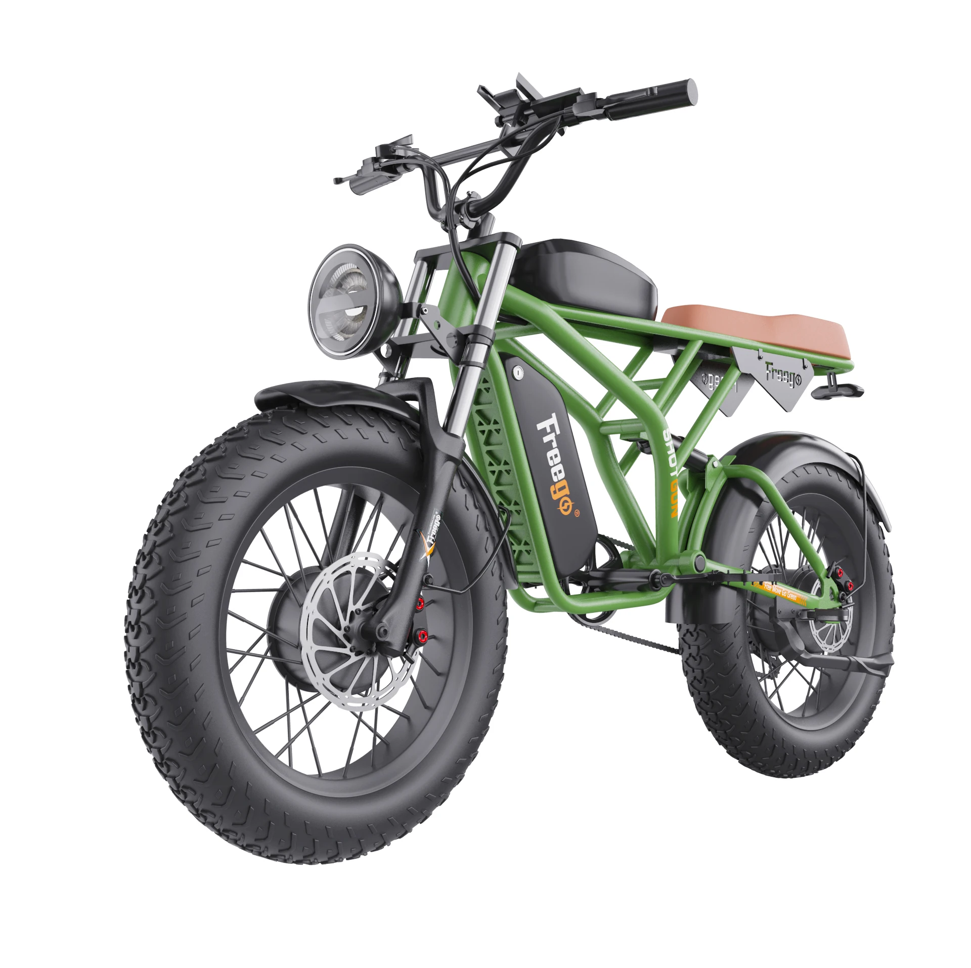 

1920Wh 2000W Front and rear dual drive dual motor removable dual battery off-road fat tire electric bicycle electric bike e bike