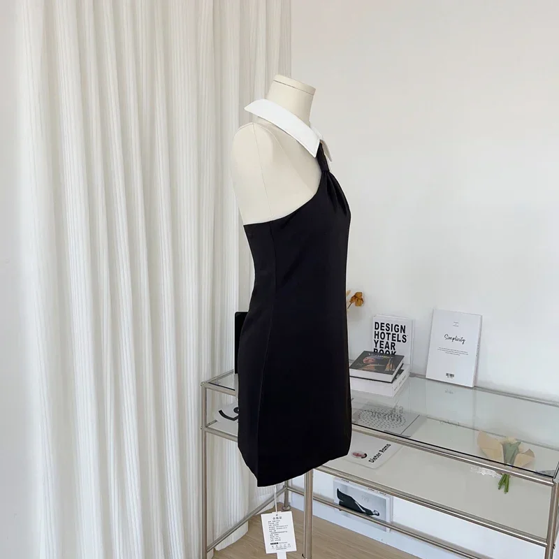 Женское платье-футляр с открытой спиной летнее шифоновое высокой талией