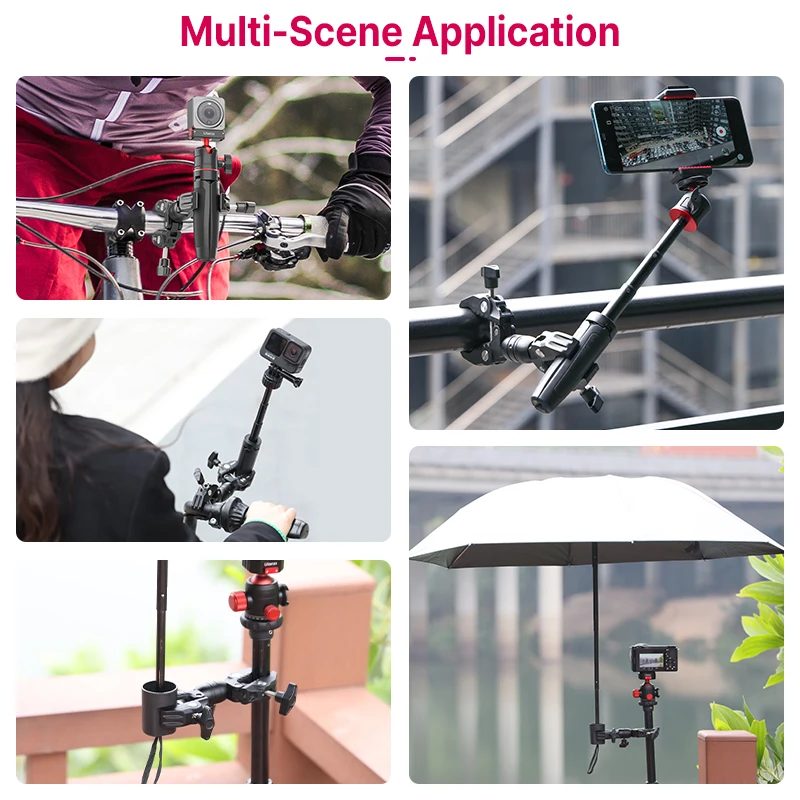 Двойной металлический супер-зажим Ulanzi R096 шарнирный волшебный зажим-краб 360 °