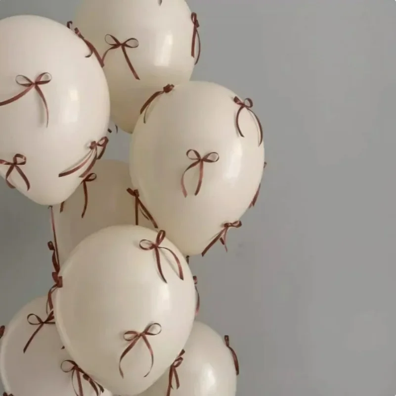 

5 шт. розовые воздушные шары с бантами 12 дюймов