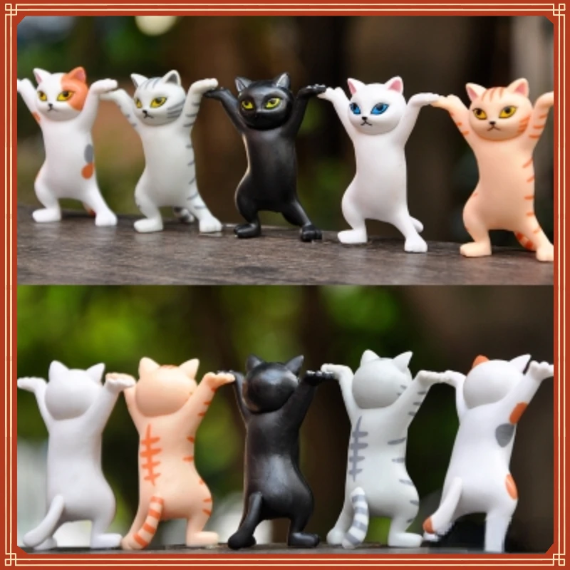 

Set Funny Cat Pen Holder Toy Hold Everything Cat Earphone Bracket Home Decor Festival Decoration Charming Kitty Storage Set