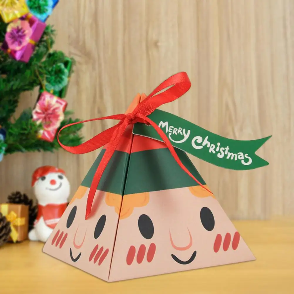 

Gift Packaging Box Snowman Creative Party Cookies Candy Gift Packaging Box Triangle Paper Box Christmas Candy Box 50Pcs