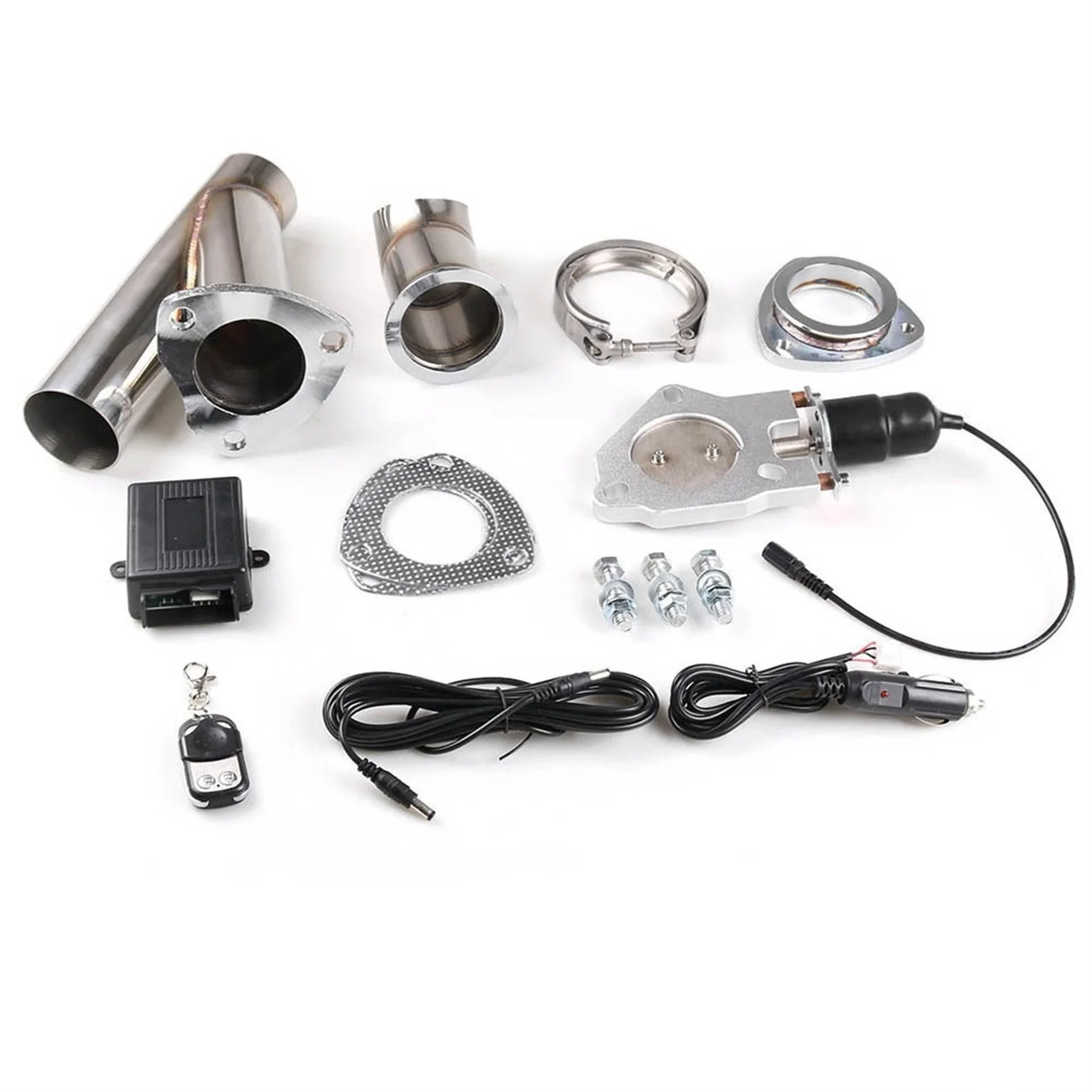 

3'' Inch Exhaust Control Valve With Remote Control Stainless Electric Exhaust Valve Cut Outs Electric Exhaust Valve Kit