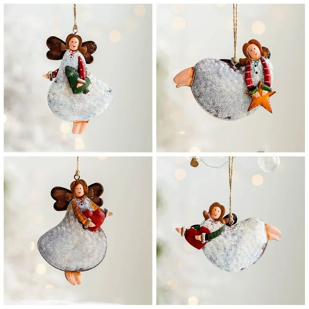 

Аксессуары для фестиваля из кованого железа, подвесные украшения, подвесное украшение для белого платья и девушки, подвеска с рождественским ангелом