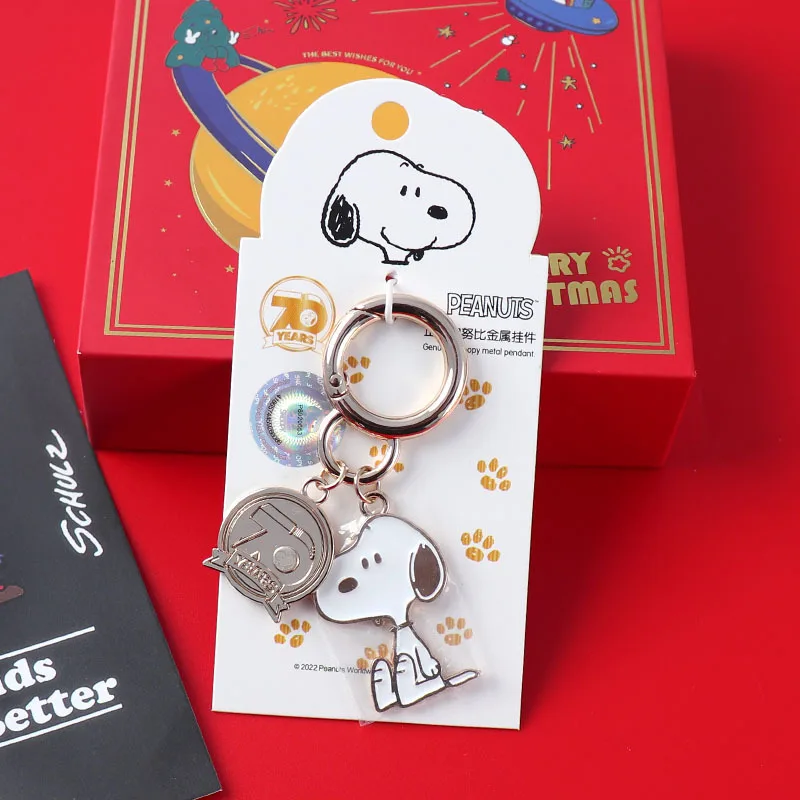 Оригинальный Металлический Брелок Snoopy с мультяшным рисунком брелок-подвеска для