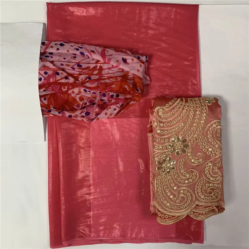 

Beautiful Silk satins Lace Fabric 3.6 yards +2 yard George skirt +2 yard Mesh Headband With Beads For Dress Good Quality LXE1004