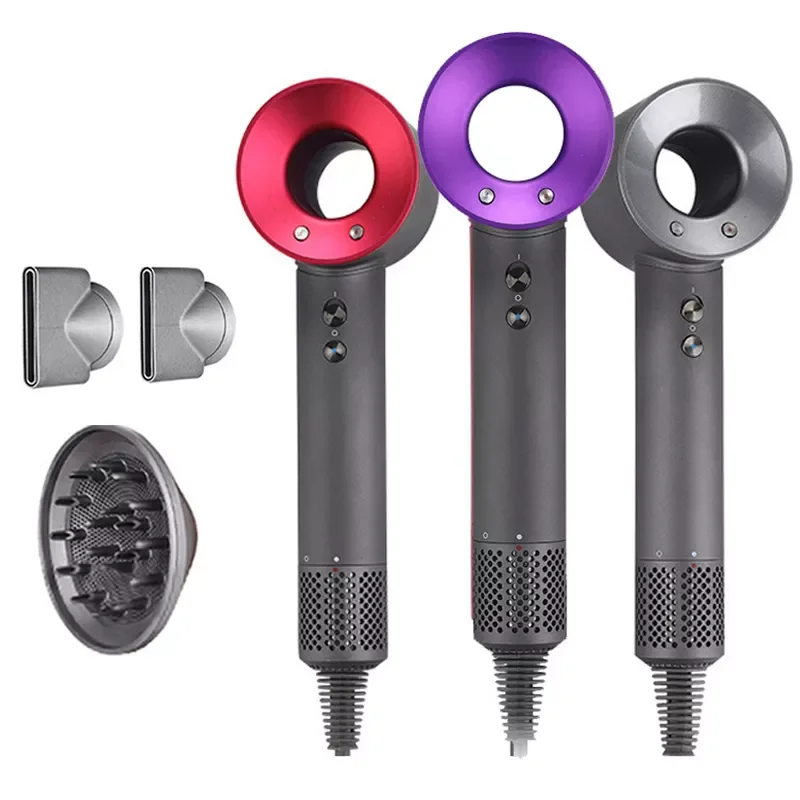 

3Pcs Leafless Hair Dryer 220V Negative Ion Professinal Quick Dry Home Powerful Constant Flyaway Attachment Electric Hair Dryer