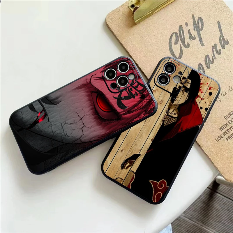 

Japanese NARUTO Anime Phone Case For Funda iPhone 11 12 13 Pro Max 12 13 Mini X XR XS Max 6 6s 7 8 Plus Back Celular Soft